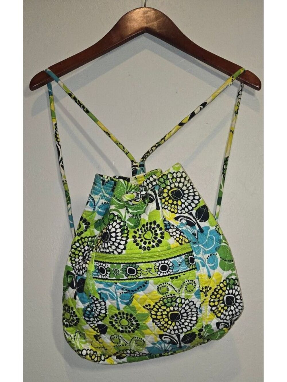 Vera Bradley Floral Quilted Drawstring Backpack